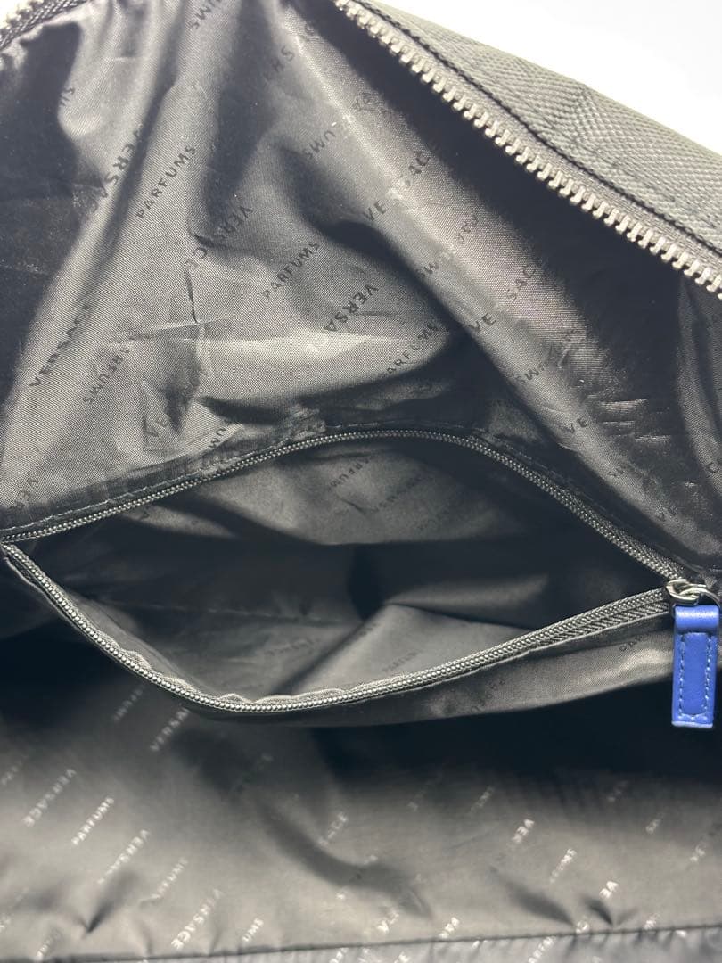 【未使用級】ヴェルサーチ ボストンバッグ 黒 旅行用カバン 2way ショルダー