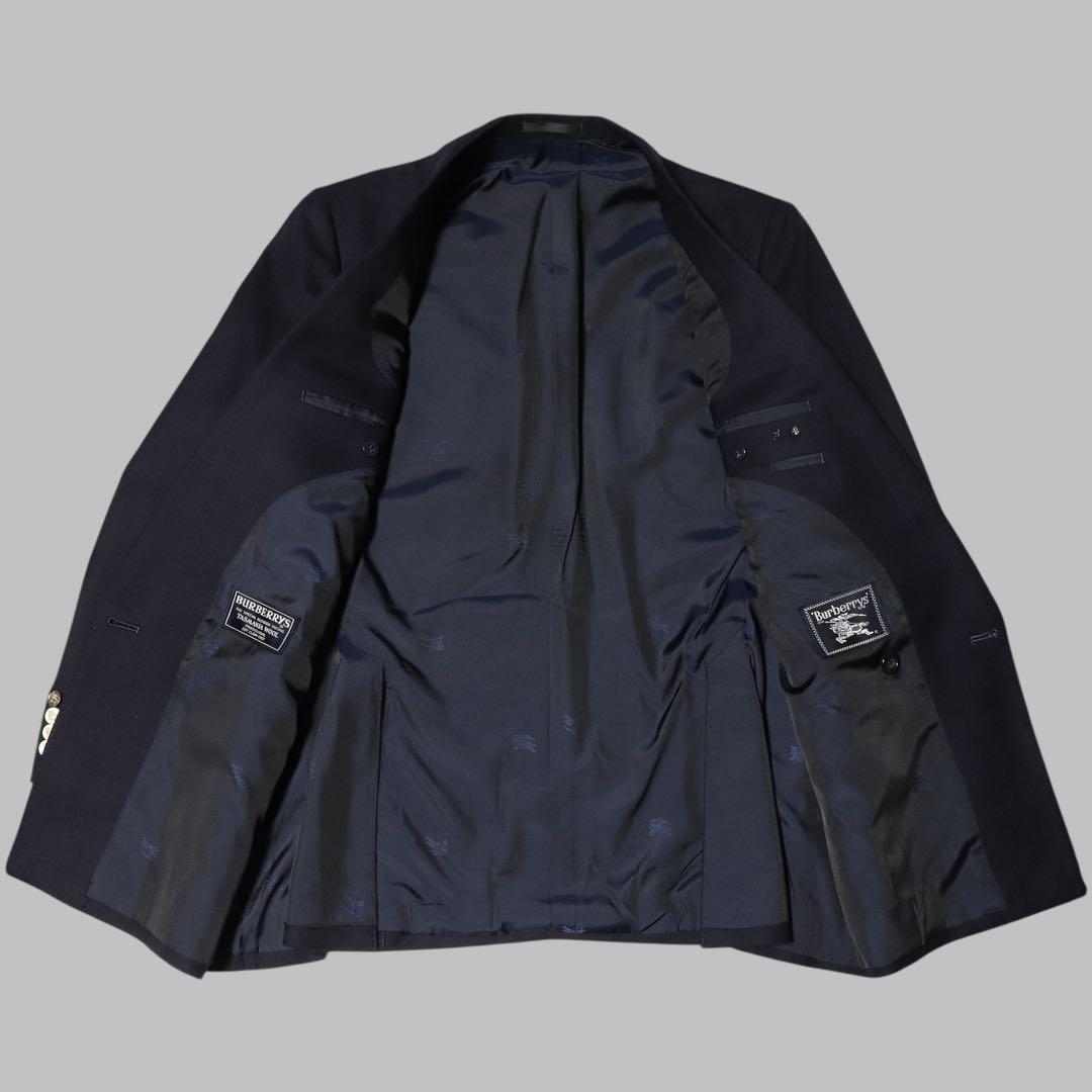 美品★BURBERRY★紺ブレ 金ボタン★ダブルブレザージャケット★ネイビー★M