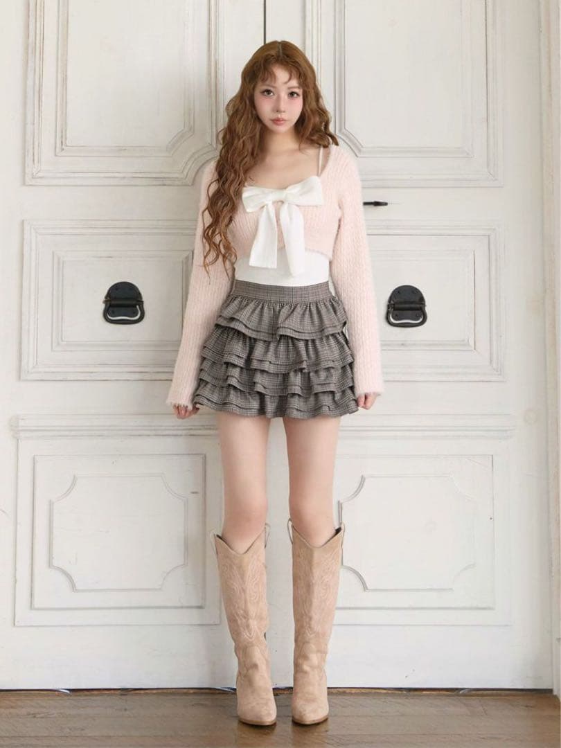 BUBBLES　バブルス　リボンニットアンサンブル