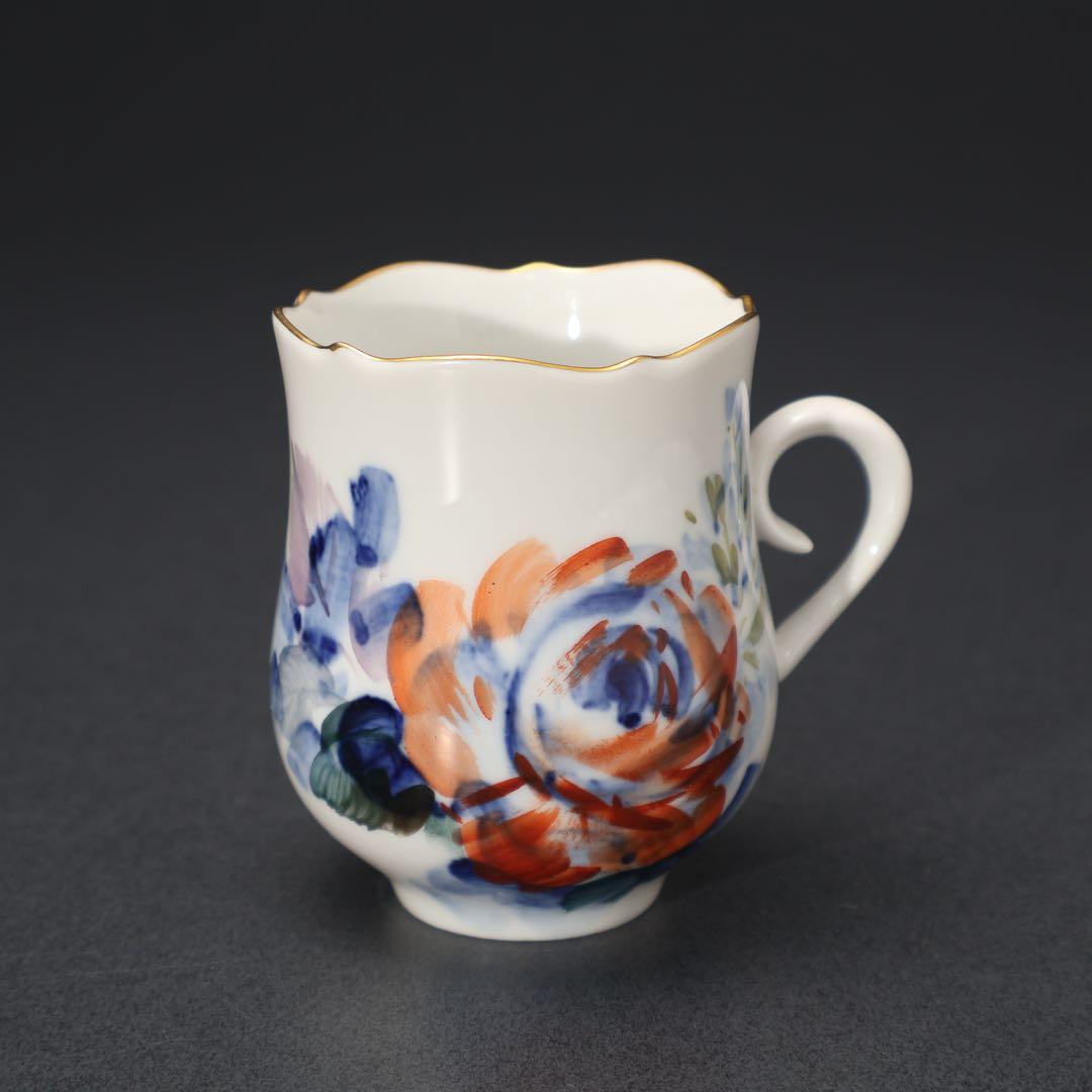 マイセン　カップ＆ソーサー６客　花　紙箱・袋付きR1552