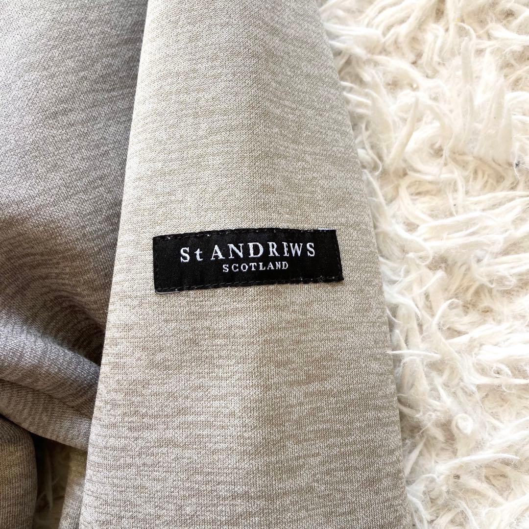 セントアンドリュース ゴルフウェア ニットブルゾン M ロゴ刺繍 ジップアップ