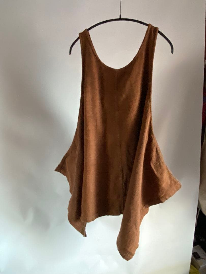 うさと　ブラウン ノースリーブチュニック