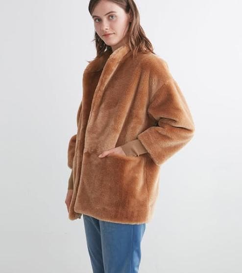 極美品　近年　トラディショナルウェザーウェア　フェイクファーコート　34