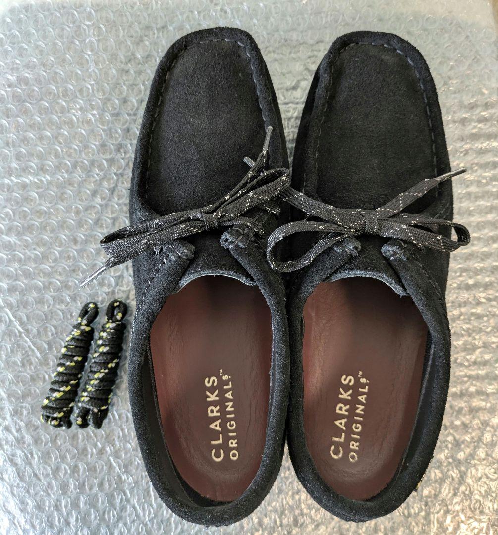 クラークス レディース ワラビー ゴアテックス ブラックスエード 25cm