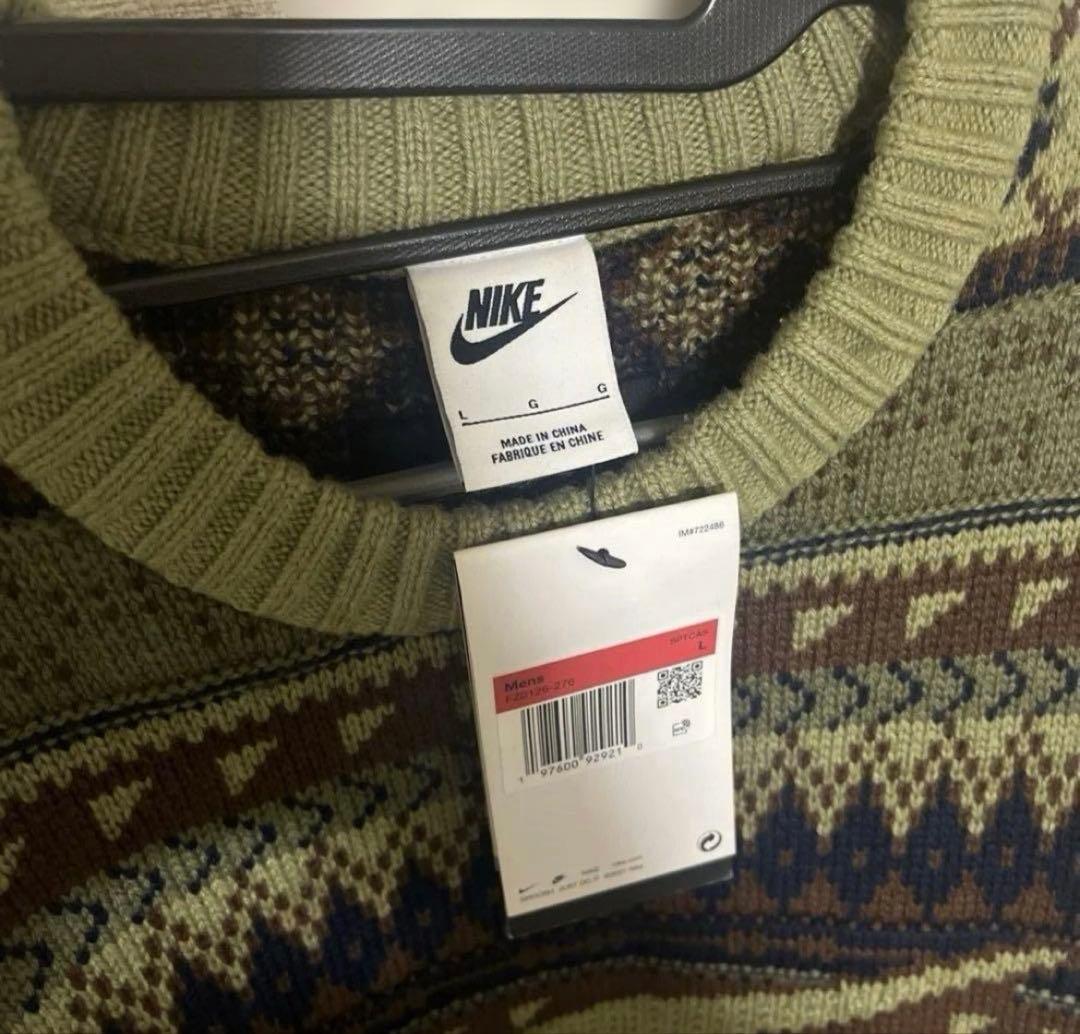 NIKE 柄 ニットセーター