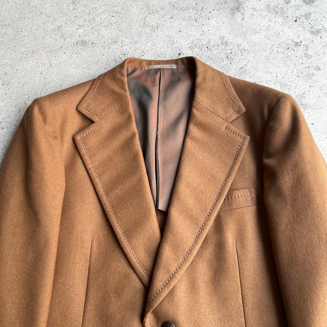 70's~80's ヴィンテージ　デカ襟　ウール　テーラードジャケット　古着