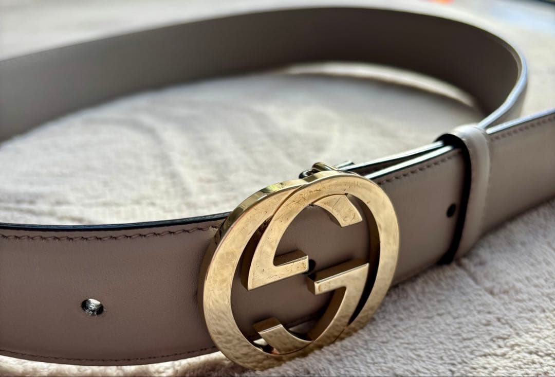 GUCCI グレー チ インターロッキング ベルト　546386