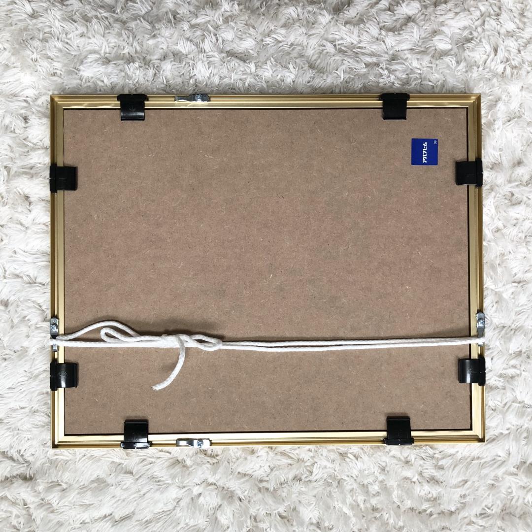 アクリル画　原画　「小さな花壇03」額縁付　SMサイズ