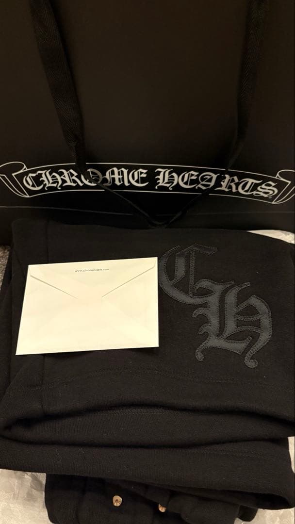 CHROME HEARTS ブラック 刺繍　CHロゴ　Ｍ　新品未使用