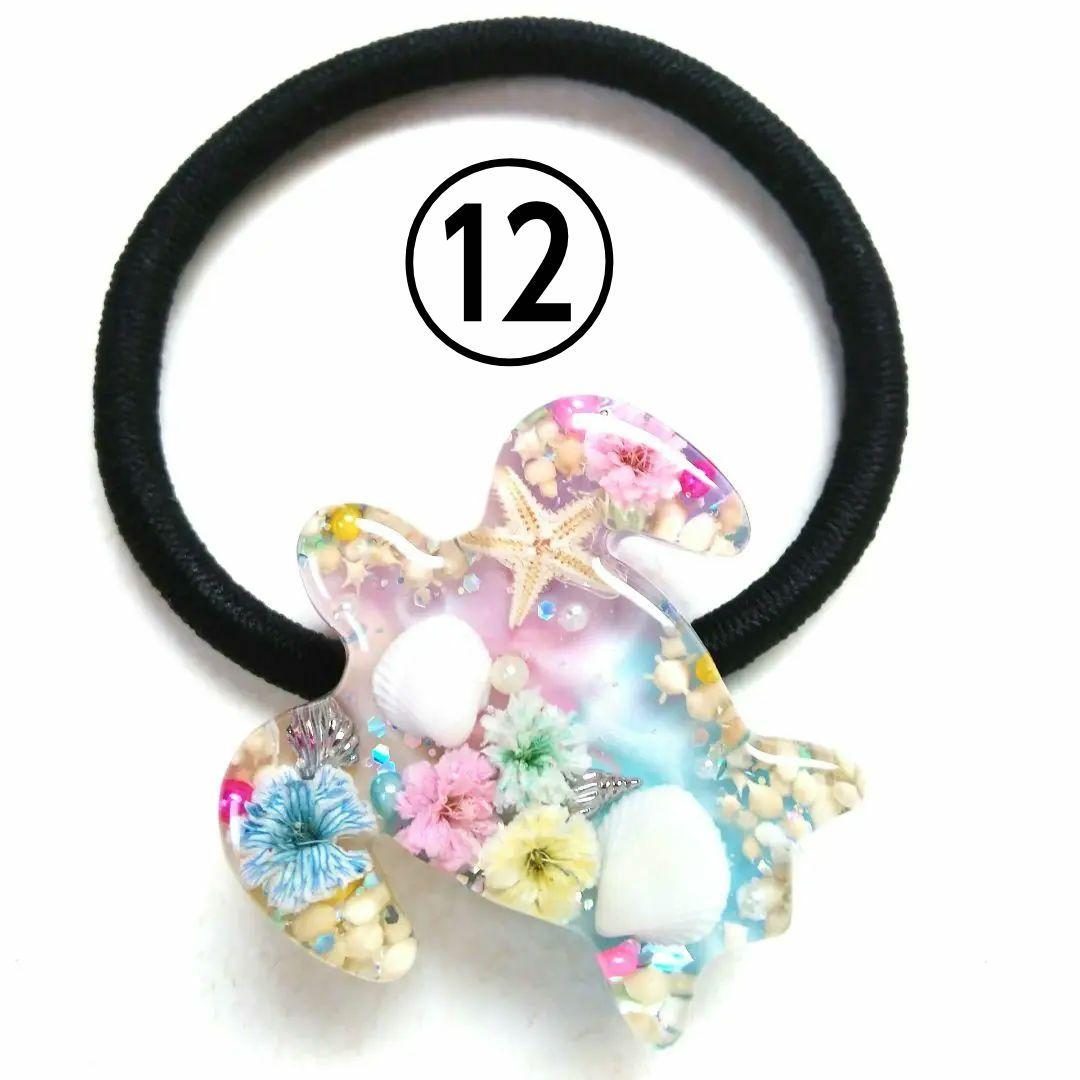 ヘアクリップ レジン 6.5cmオーバル 美しいマトリカリア 水色