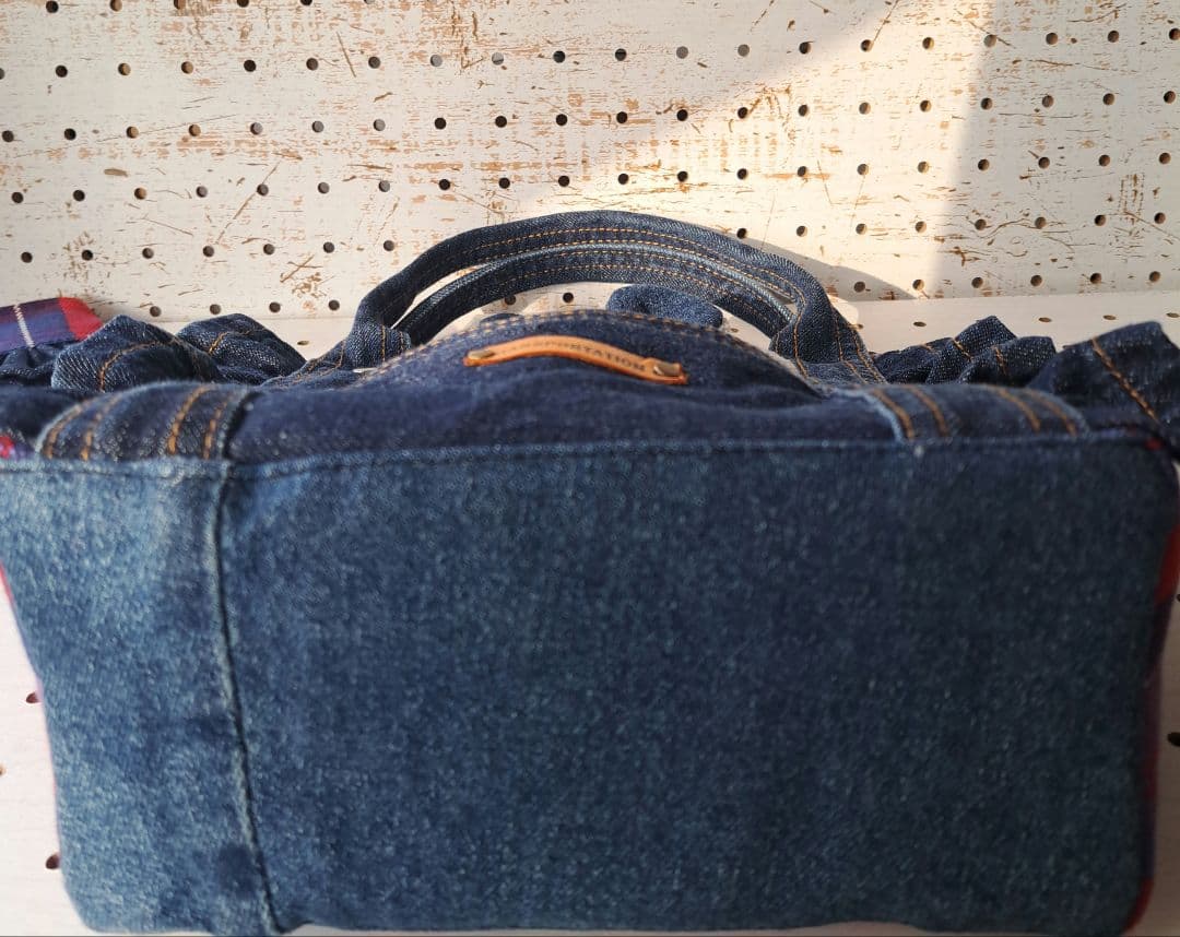 m*e様 コヤンイサムチョン　リトルサンダー　デニムリメイクトートバッグ&ポーチ