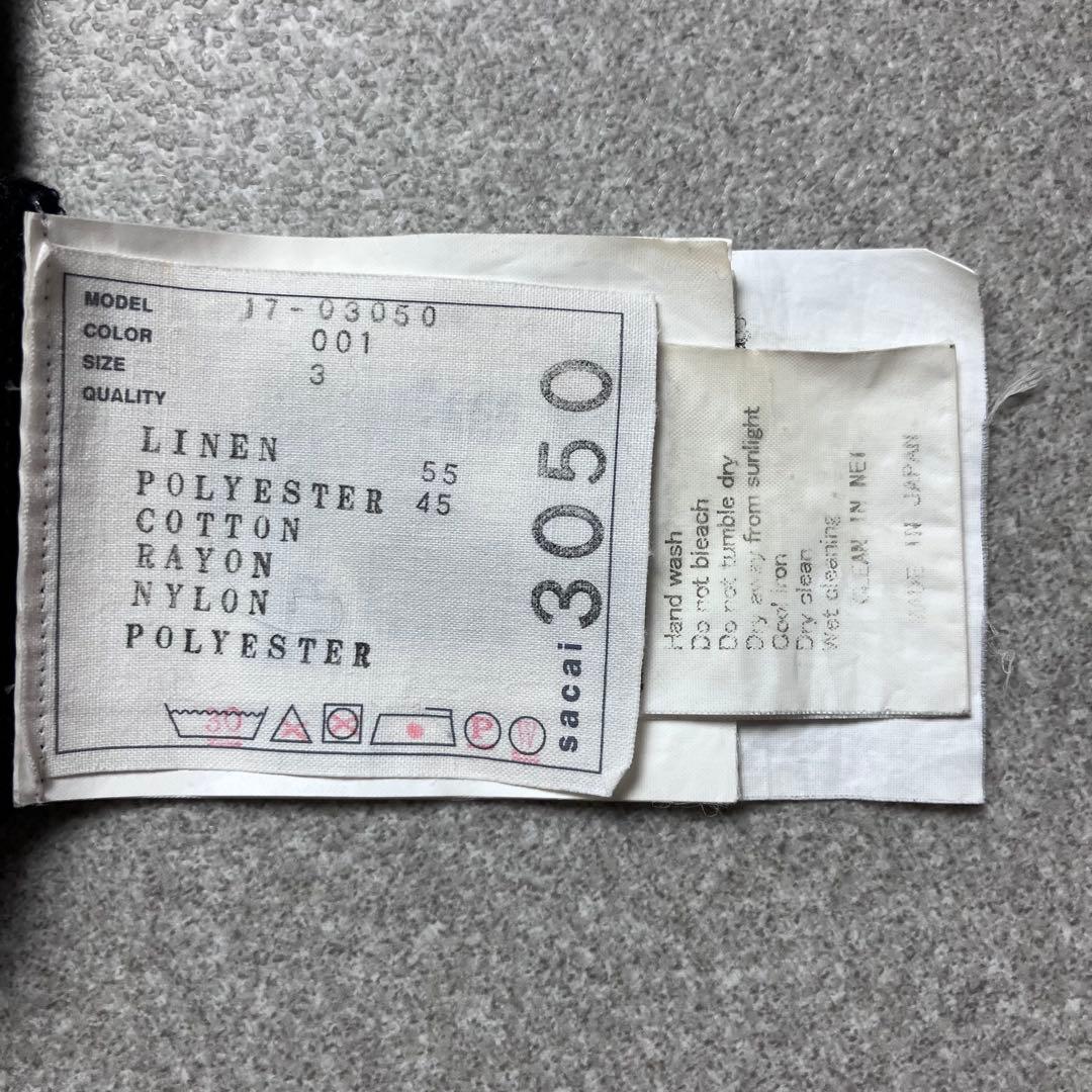 sacai バックフレアレース切替Tシャツ プルオーバー 半袖カットソー サカイ