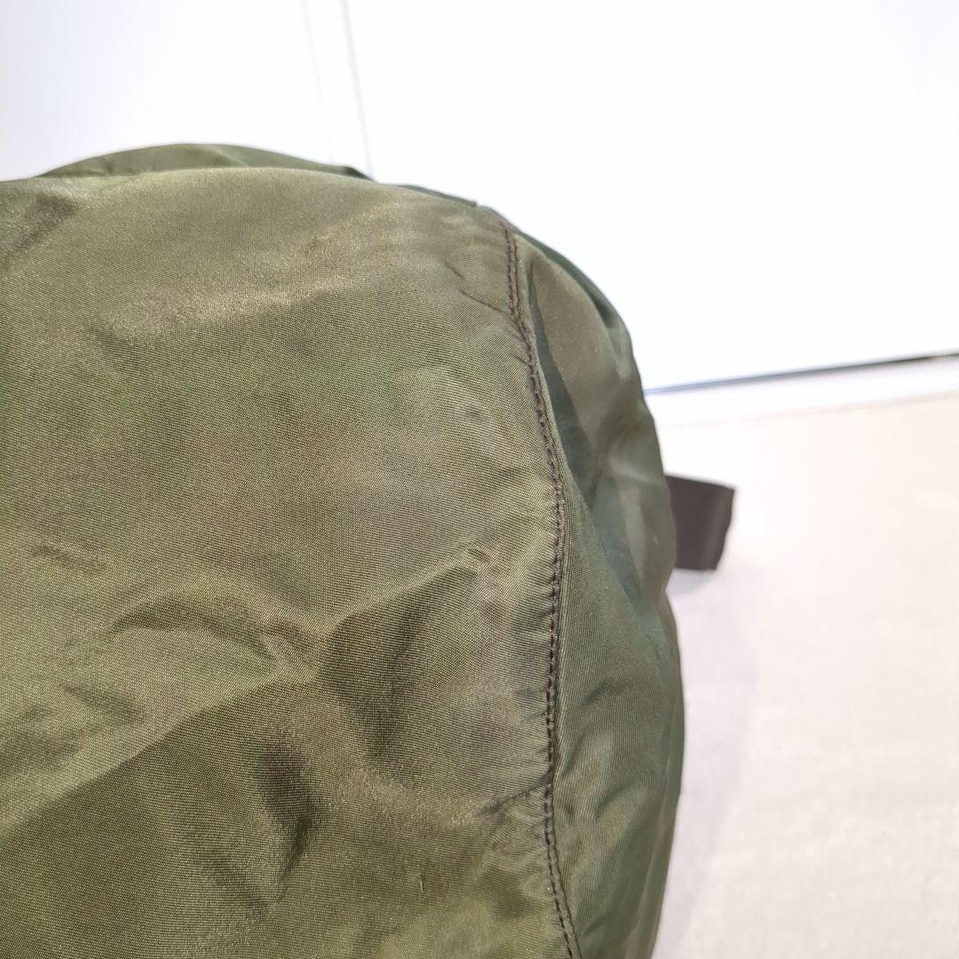 PRADA ボストンバッグ 2way 三角ロゴ テスートナイロン カーキ 希少色