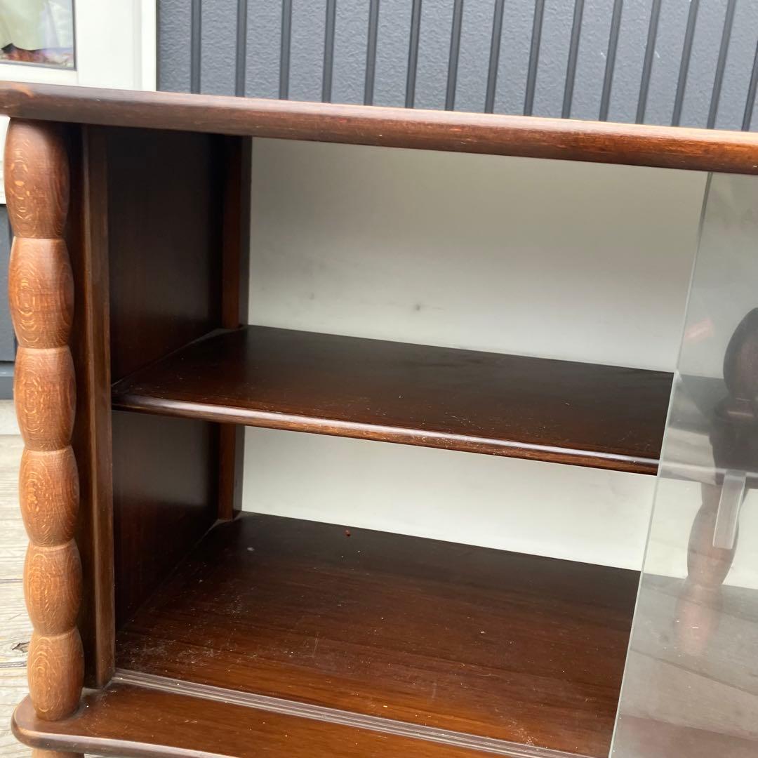 昭和レトロ ナジコ ミッドセンチュリー 古家具 飾り棚 サイドボード ガラス戸