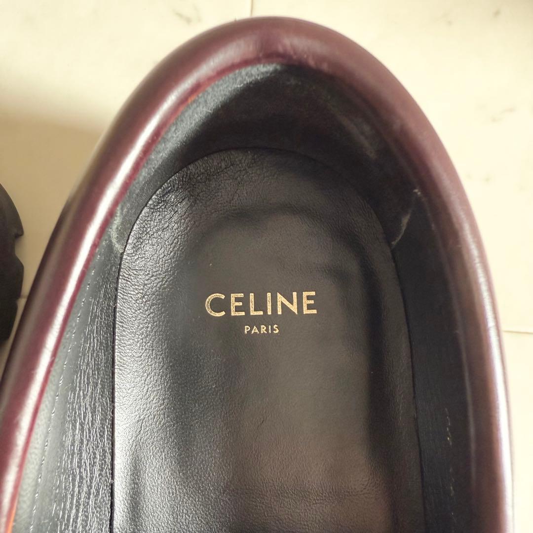 CELINE トリオンフ ウィズチェーン マーガレットローファー ブラウン 38
