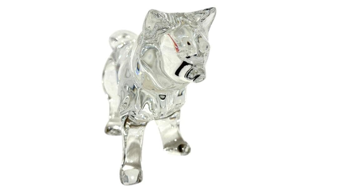 新品同様♡バカラ♡土佐犬♡犬 ドッグ ガラス彫刻 中型 クリスタル インテリア