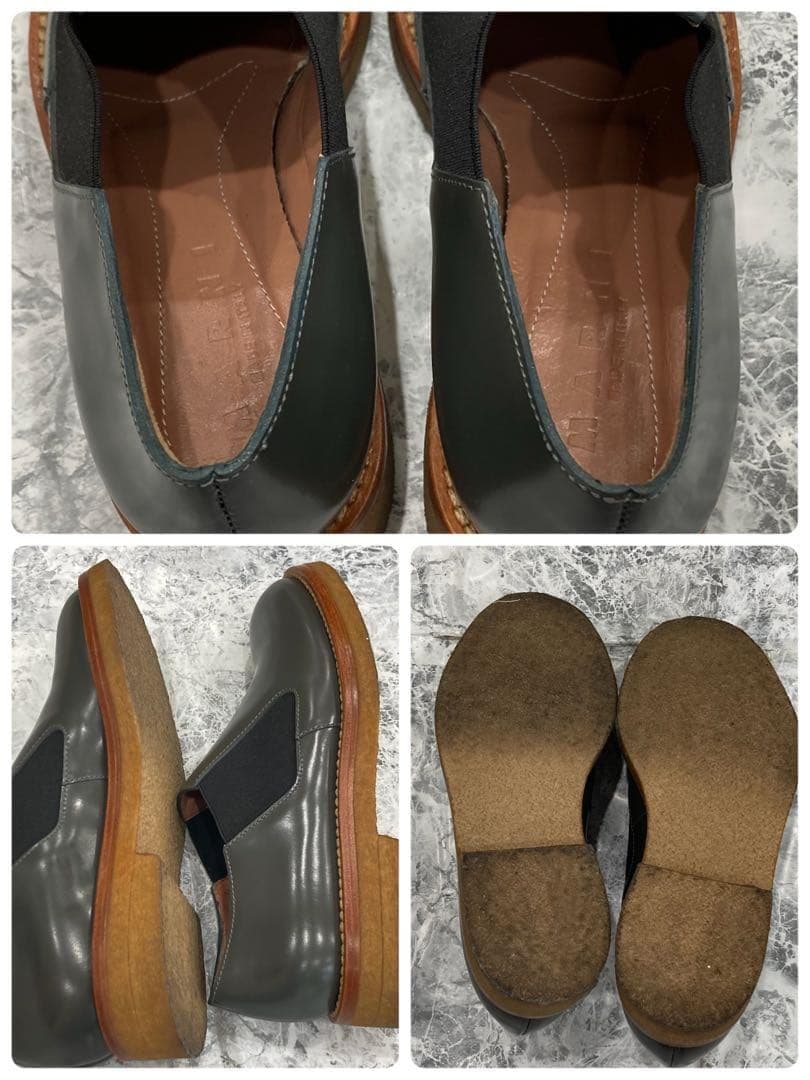 MARNI マルニ ローファー スリッポン 本革 グレー 厚底 革靴 袋付き