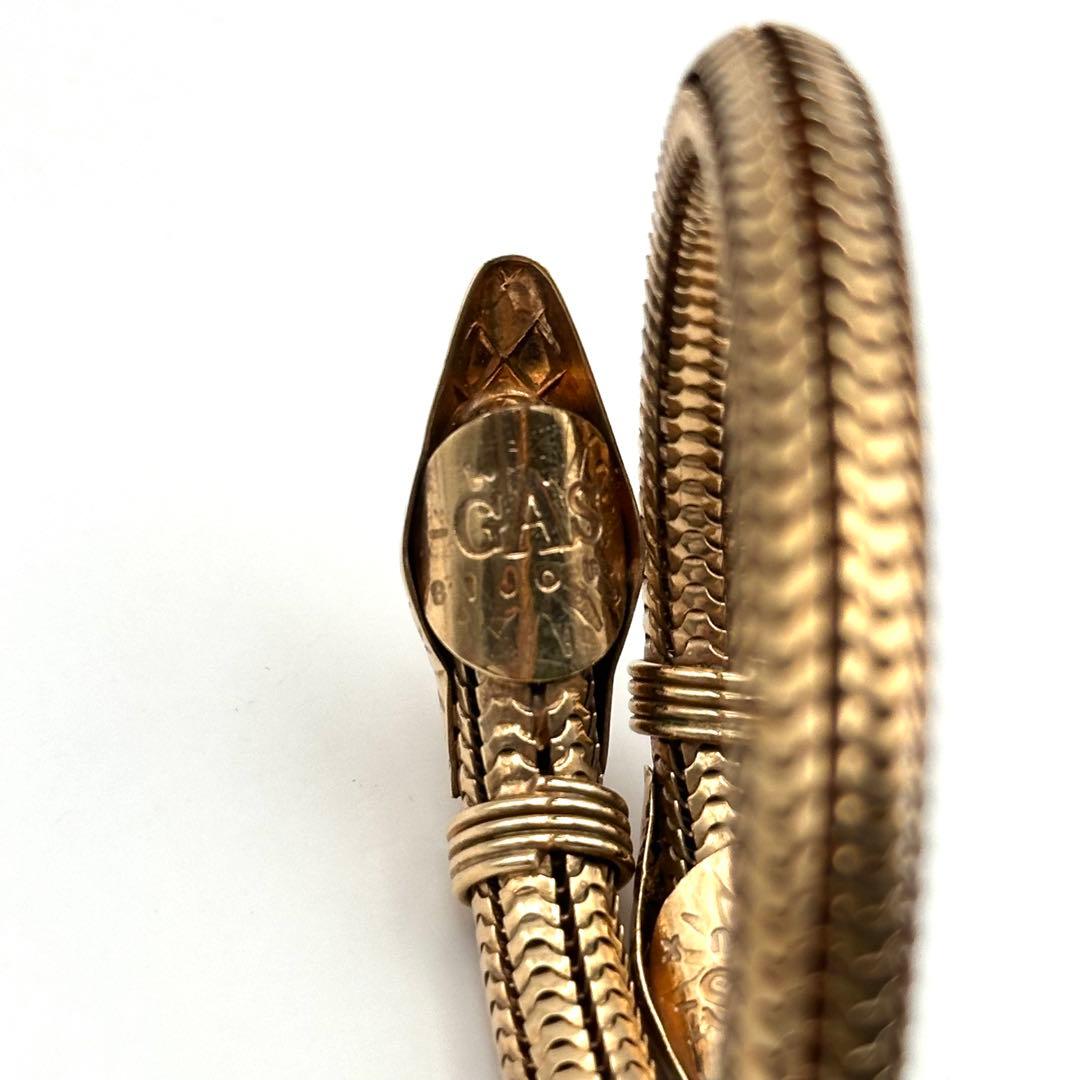 【希少】GAS BIJOUX ガスビジュー バングル スネーク 蛇 ゴールド