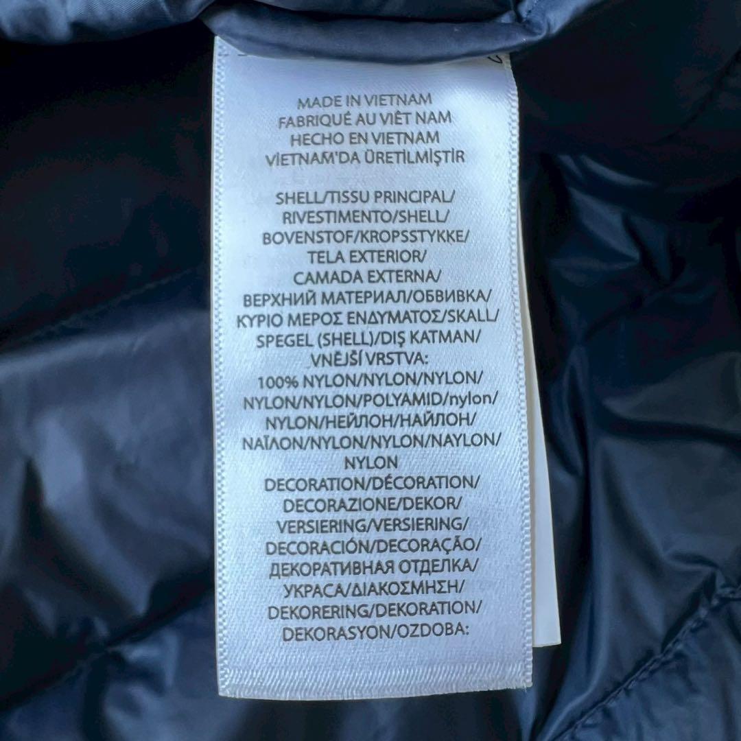 美品 Polo Ralph Lauren ライトダウンジャケット ネイビー 刺繍