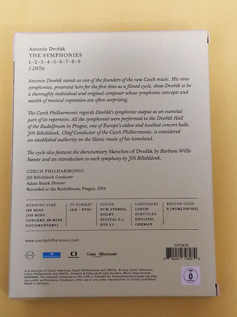 ドヴォルザーク交響曲全集 5DVD　ビエロフラーヴェク