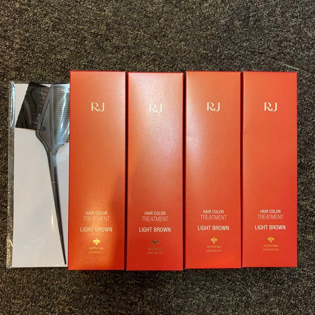 山田養蜂場RJ ヘアカラートリートメント　ライトブラウン　ブラシ付き