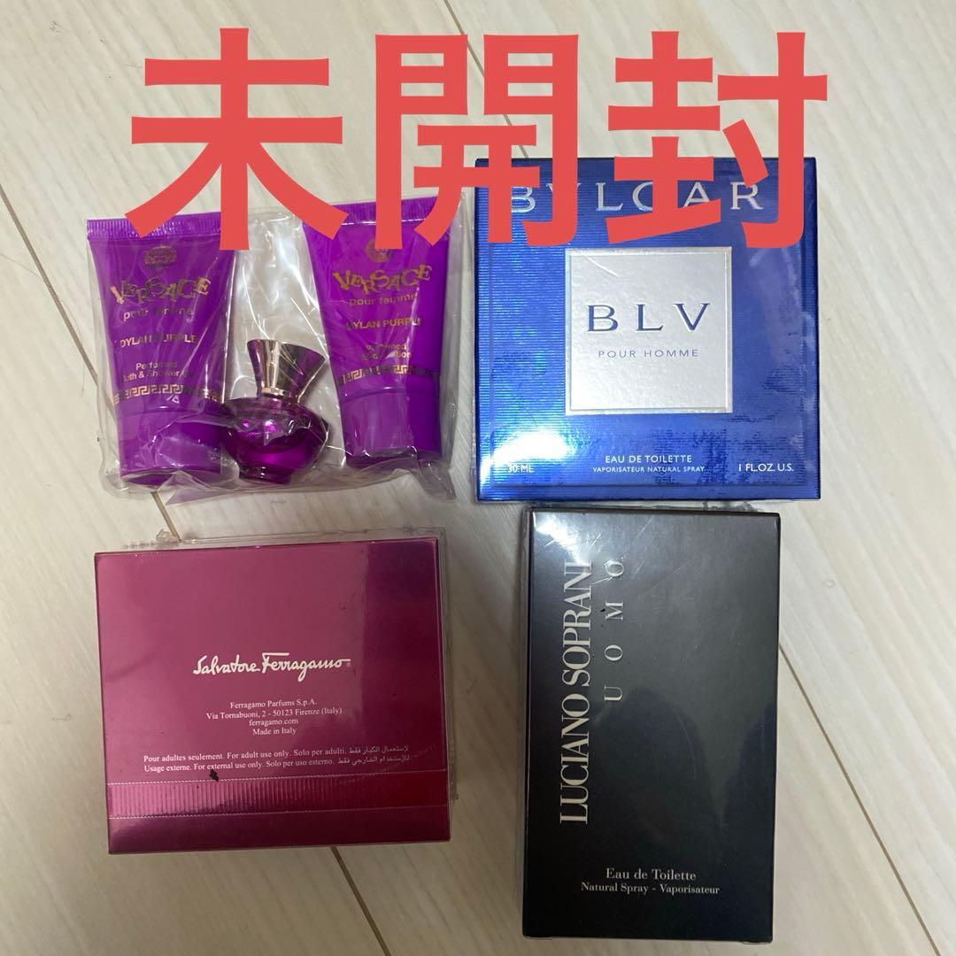 香水　詰合せ　ブルガリ　ヴェルサーチ　フェラガモ　ルチアーノ