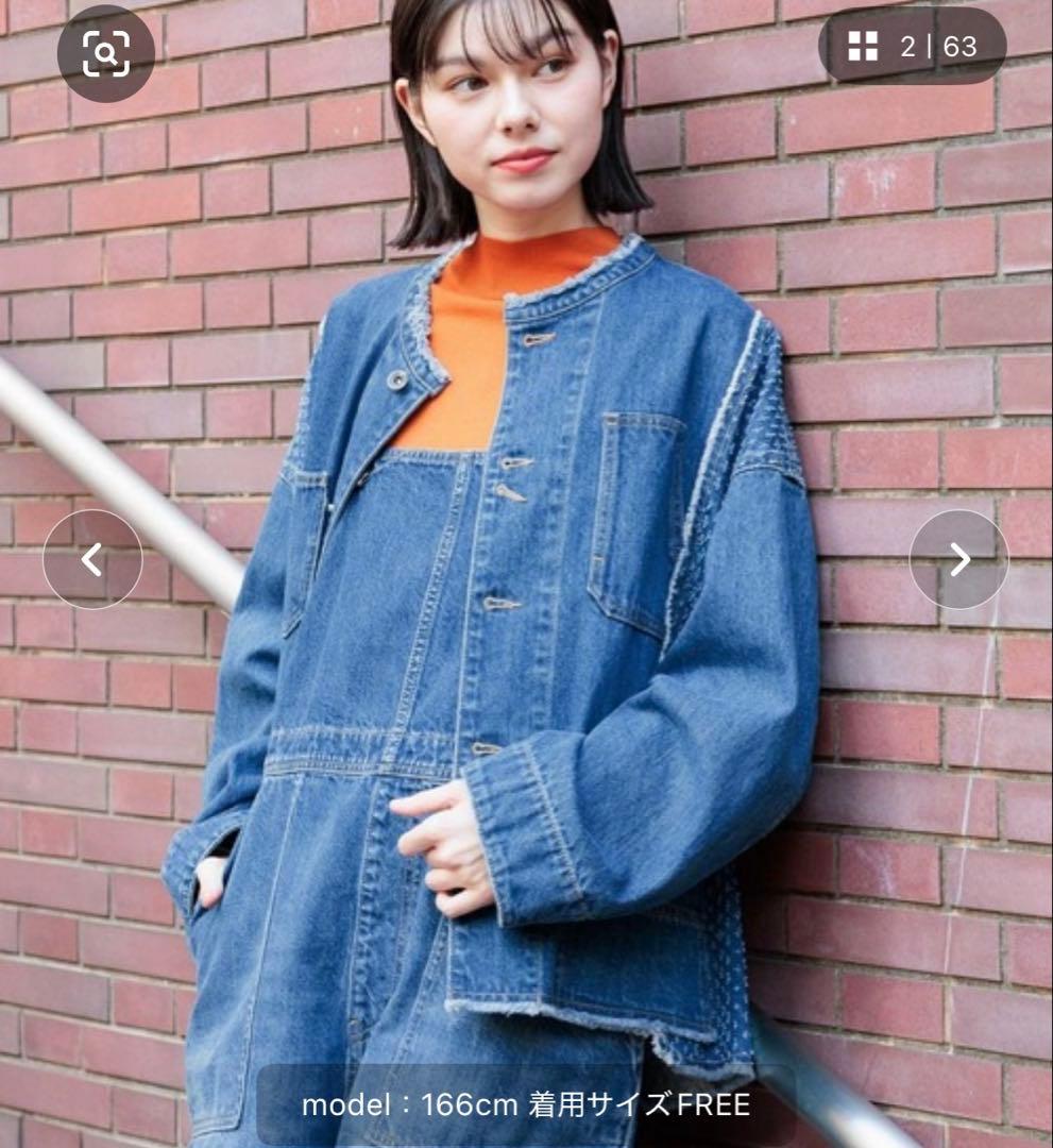 未使用に近い　ニコアンド【NKJ2025SS】REMAKE COVERALL