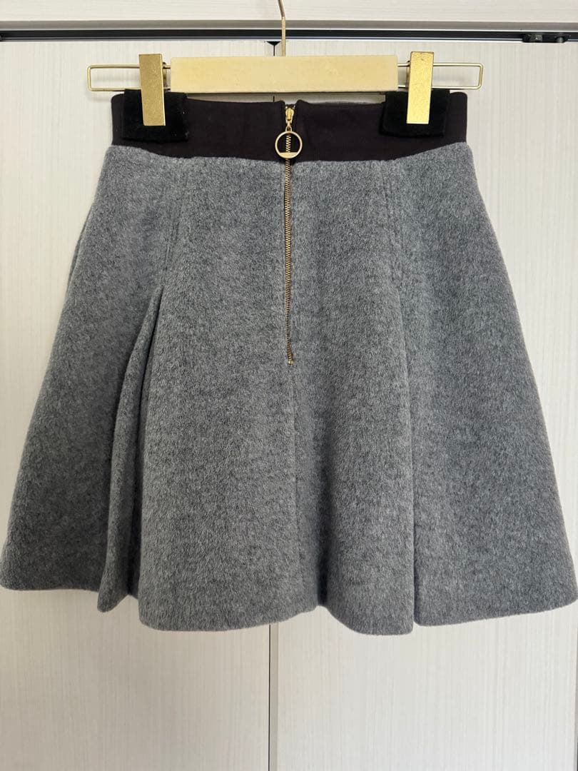 snidel ウエストリブプリーツミニスカート