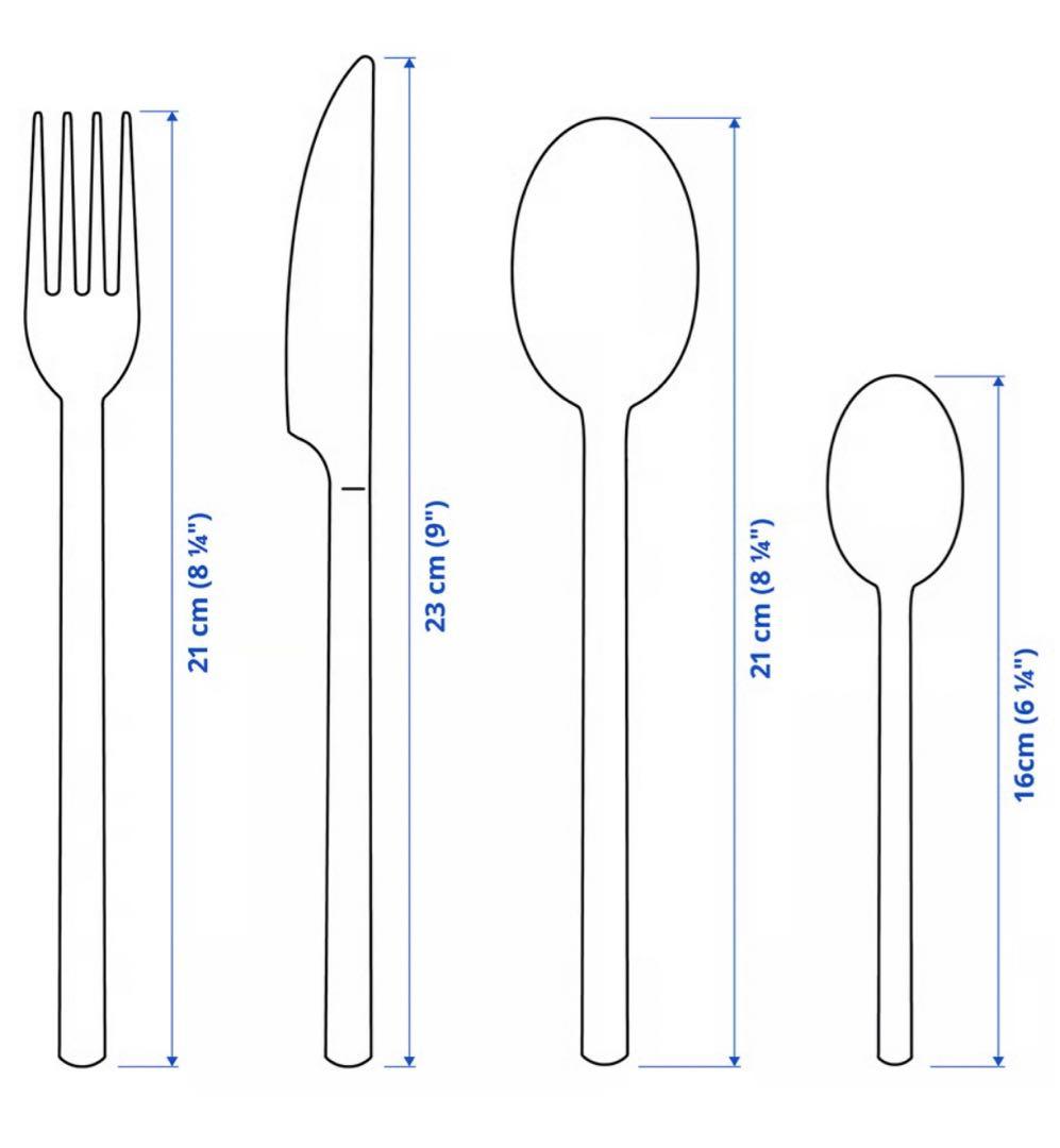 m*様 IKEA ストックホルム 2025 カトラリー24点セット, ブラック