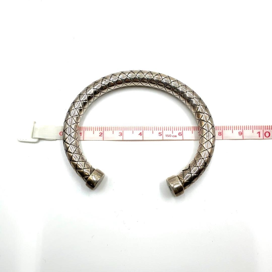 ◇ボッテガヴェネタ◇925/シルバー/イントレチャート/バングル/ブレスレット