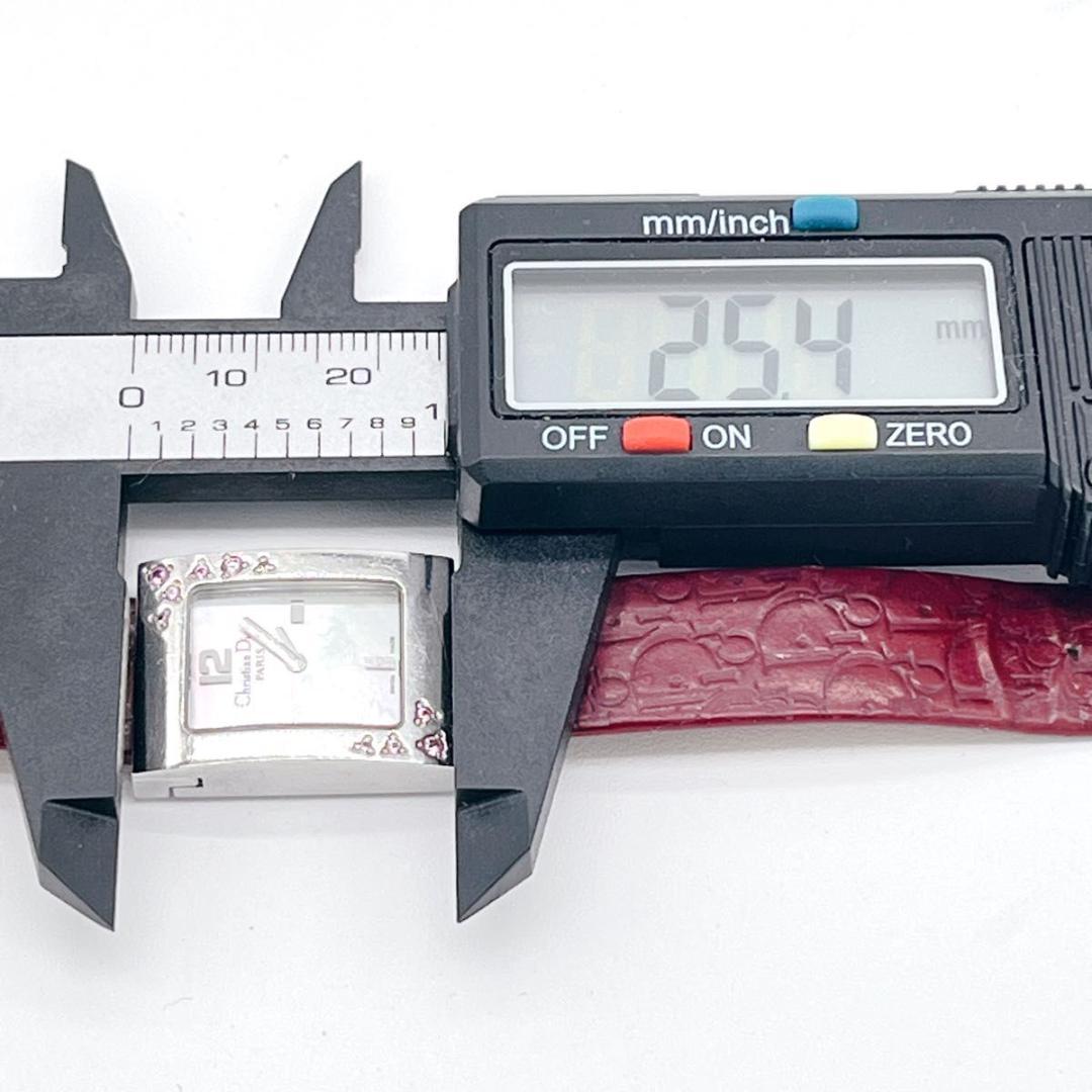 クリスチャンディオール マリス トロッター柄 ワインレッド シェル文字盤