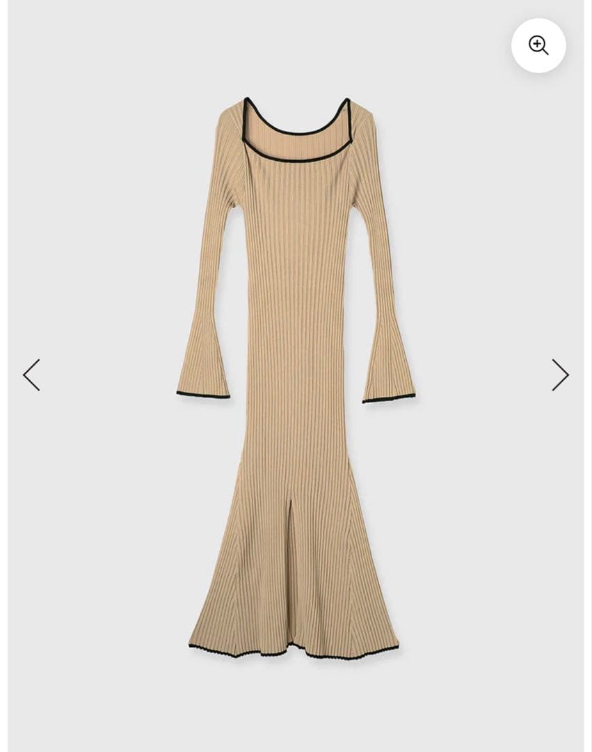 バイカラーマーメイドニットワンピース