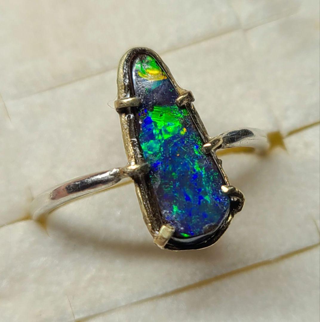 ミラノレインボーインクル入り★非加熱アクアマリン★オーダー