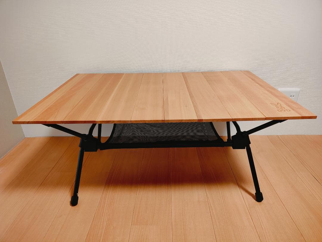 DOD キャナリーテーブルM 高さ調整可 ウッドテーブル キャンプ