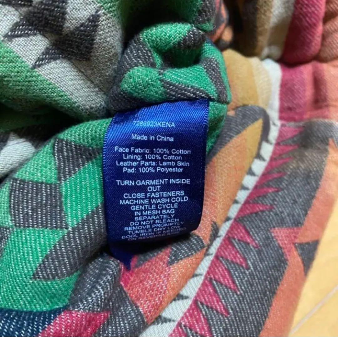 美品　ラルフローレン　ダウンベスト　レザー　デニムベスト　メンズ　L