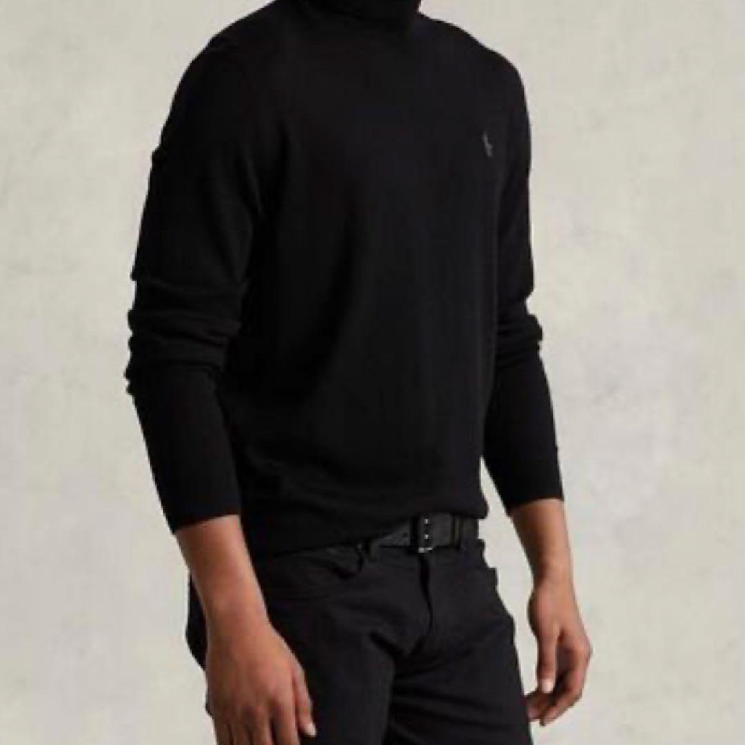 美品 ポロラルフローレン ウォッシャブル メリノウール タートルネックセーター