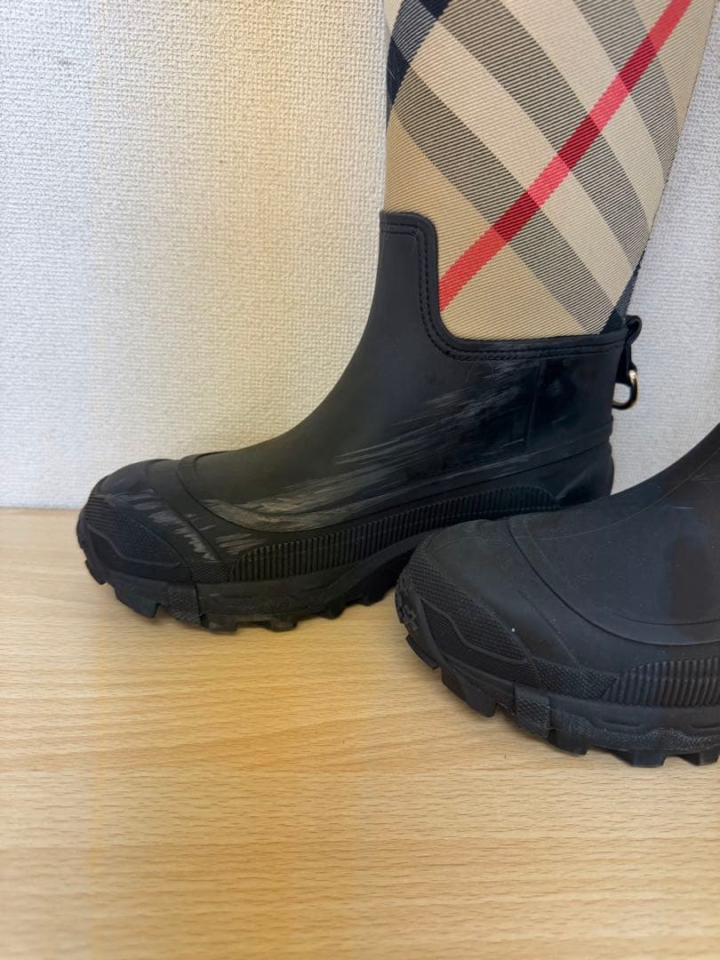 BURBERRY バーバリー レインブーツ 長靴 ノバチェック 23cm