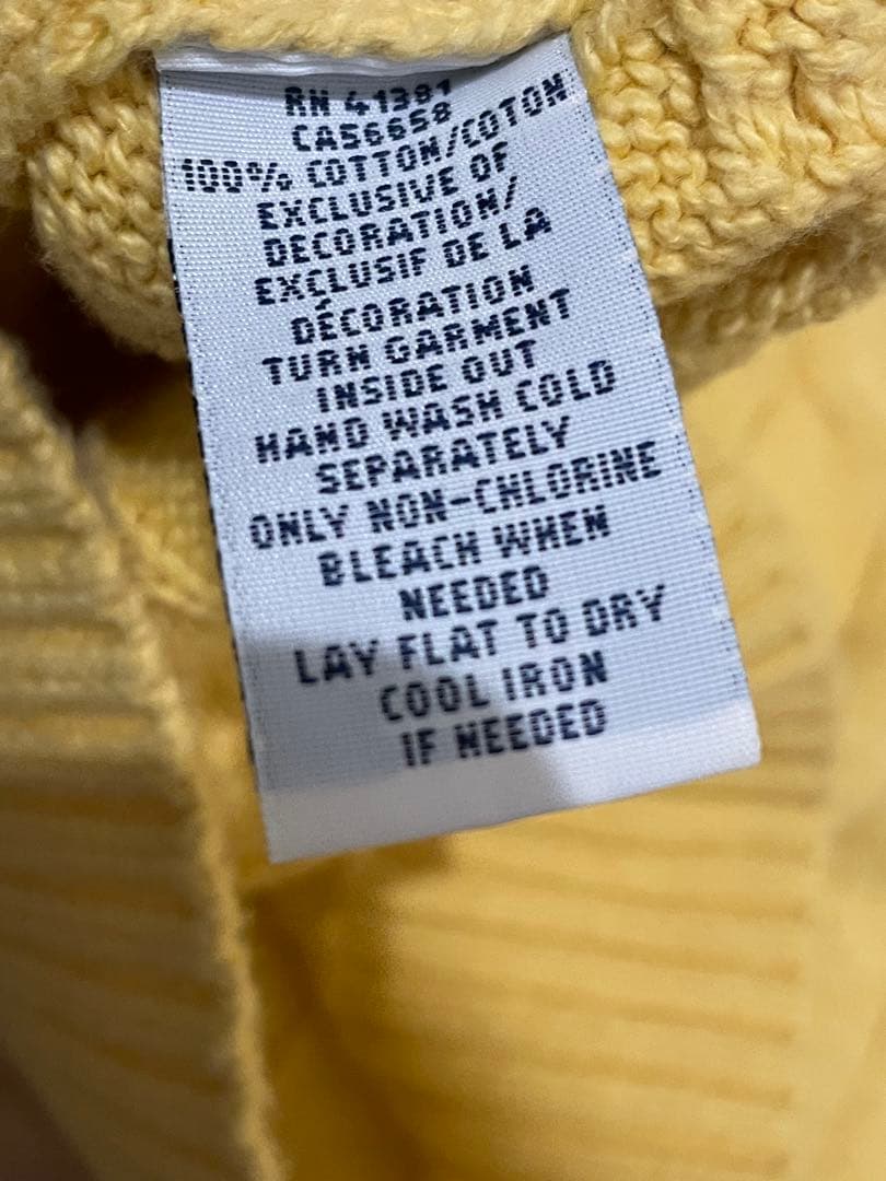 Polo Ralph Lauren イエロー ケーブルニット