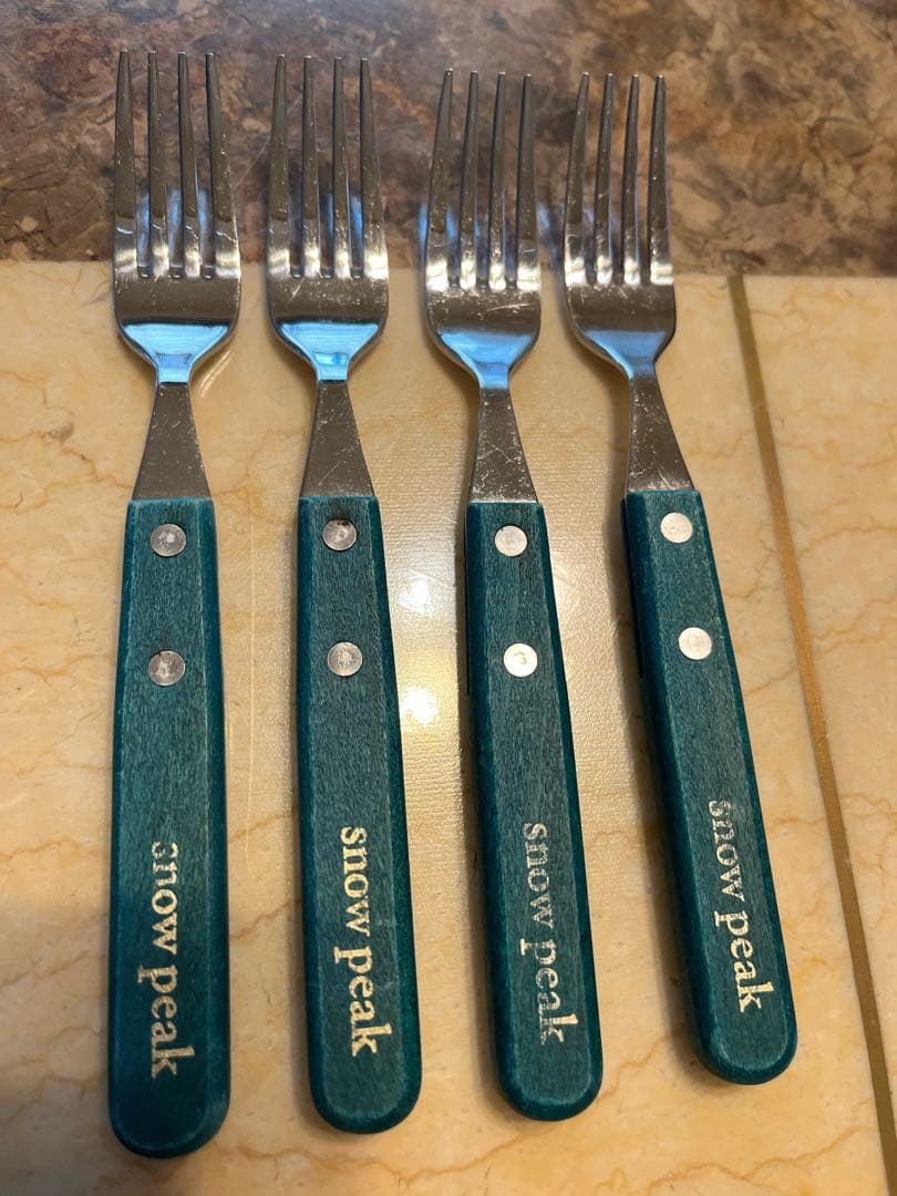 スノーピーク　カトラリー　20本　グリーンパーティー　ナイフ　フォーク　スプーン