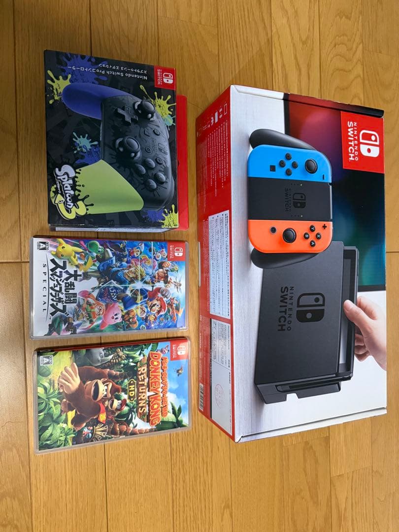 Nintendo Switch本体と512gbSD +プロコン+ソフト