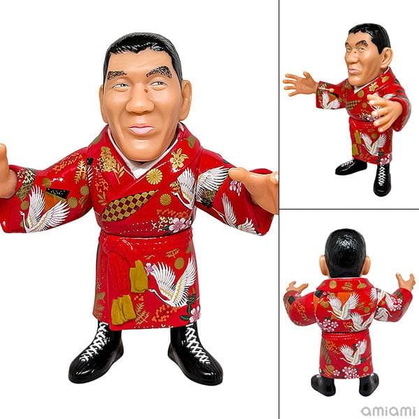 16d ソフビコレクション レジェンドマスターズ ・馬場・猪木・三沢３体まとめて