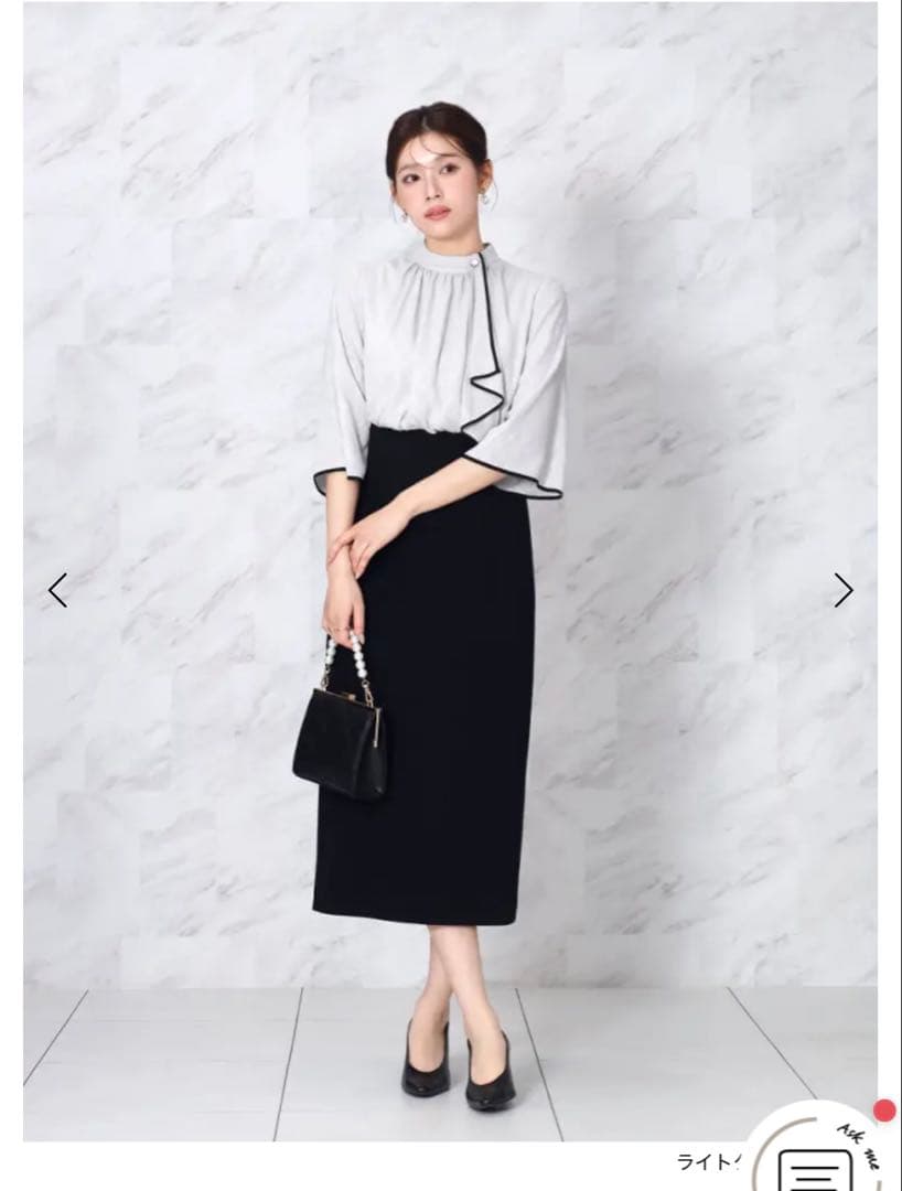 【今期新品未使用】ヤマダヤ　スカーフタイブラウスコンビワンピース　FENNEL