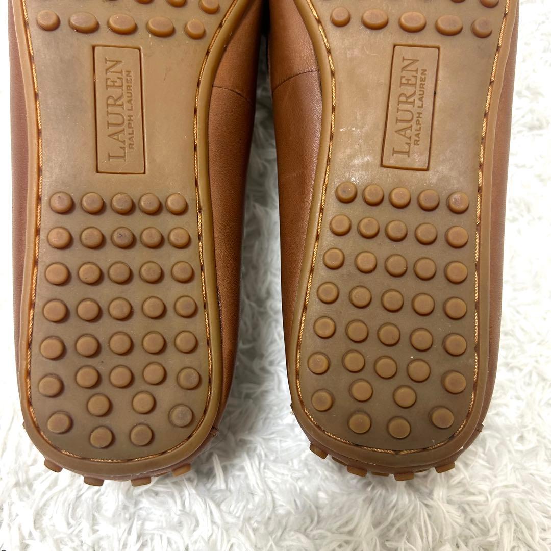 美品　LAUREN ラルフローレン　ローファー　ドライビング　本革　茶　38.5
