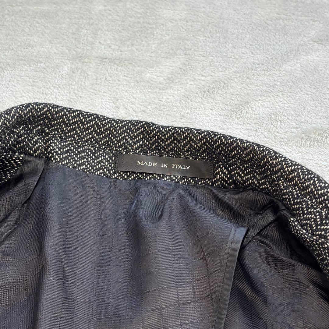 カシミヤ✨EMPORIO ARMANI テーラード MATT ヘリンボーン調