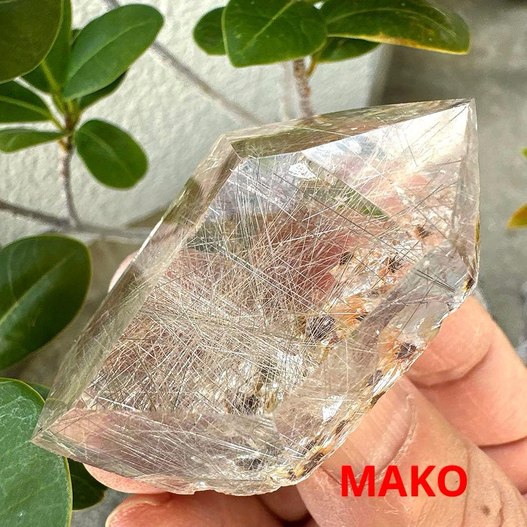 M1873☆ルチルクォーツ六角柱68g☆ミナスジェライス州産☆天然石　原石