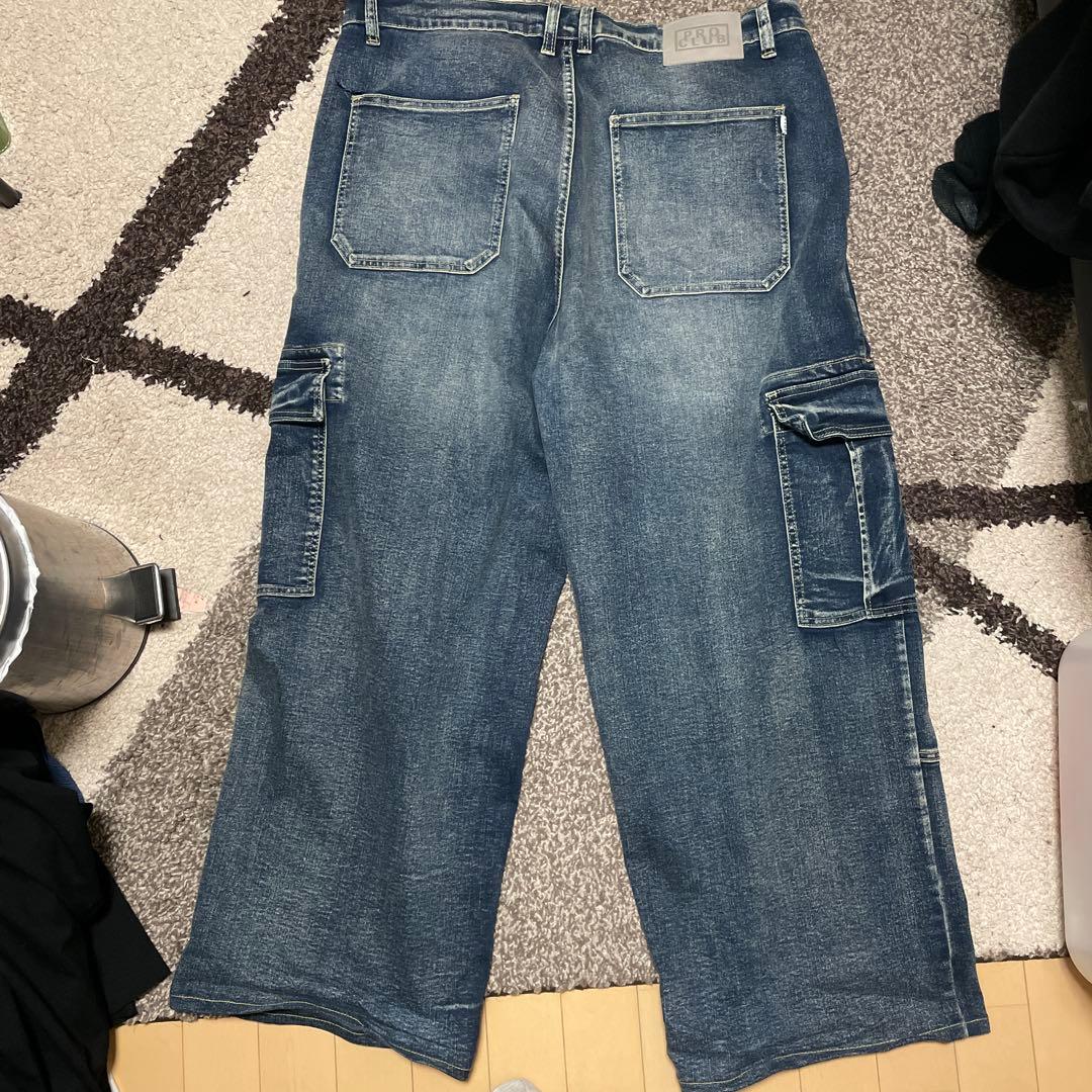 PRO CLUB カーゴパンツ デニム　バギーデニム