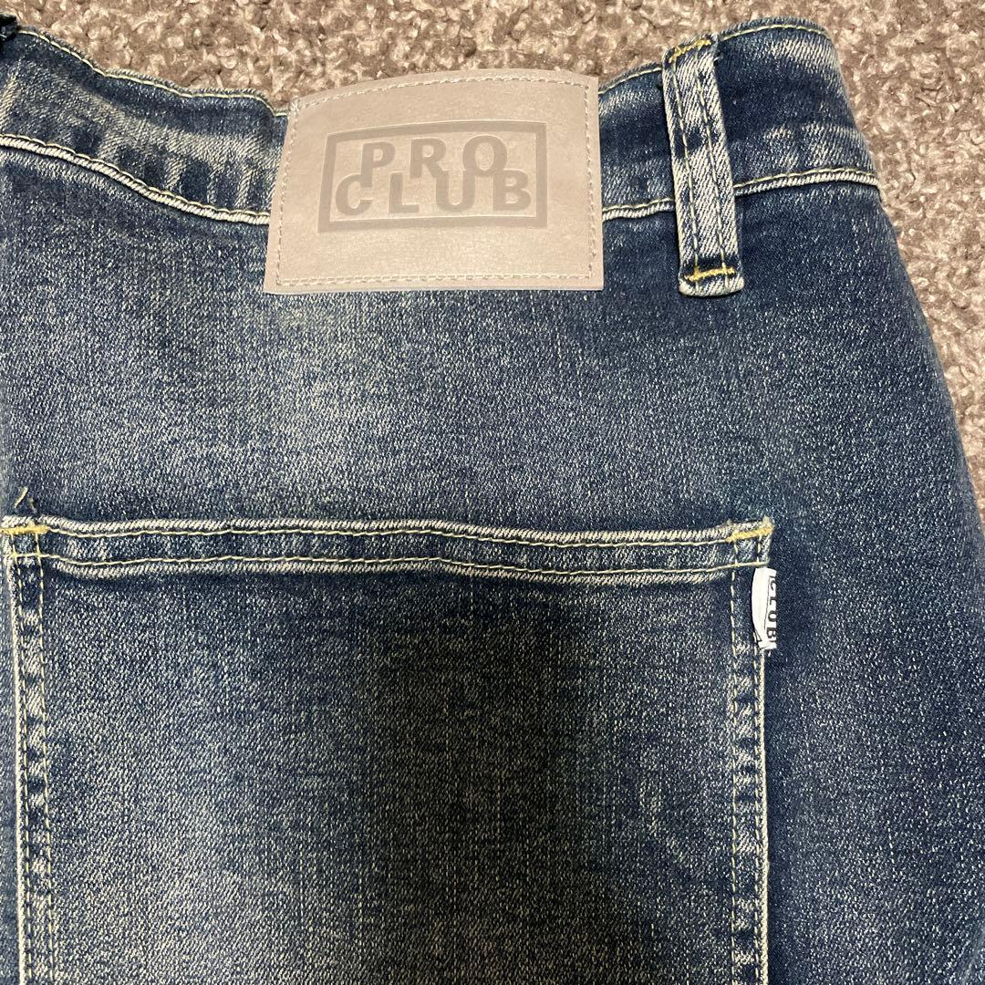 PRO CLUB カーゴパンツ デニム　バギーデニム