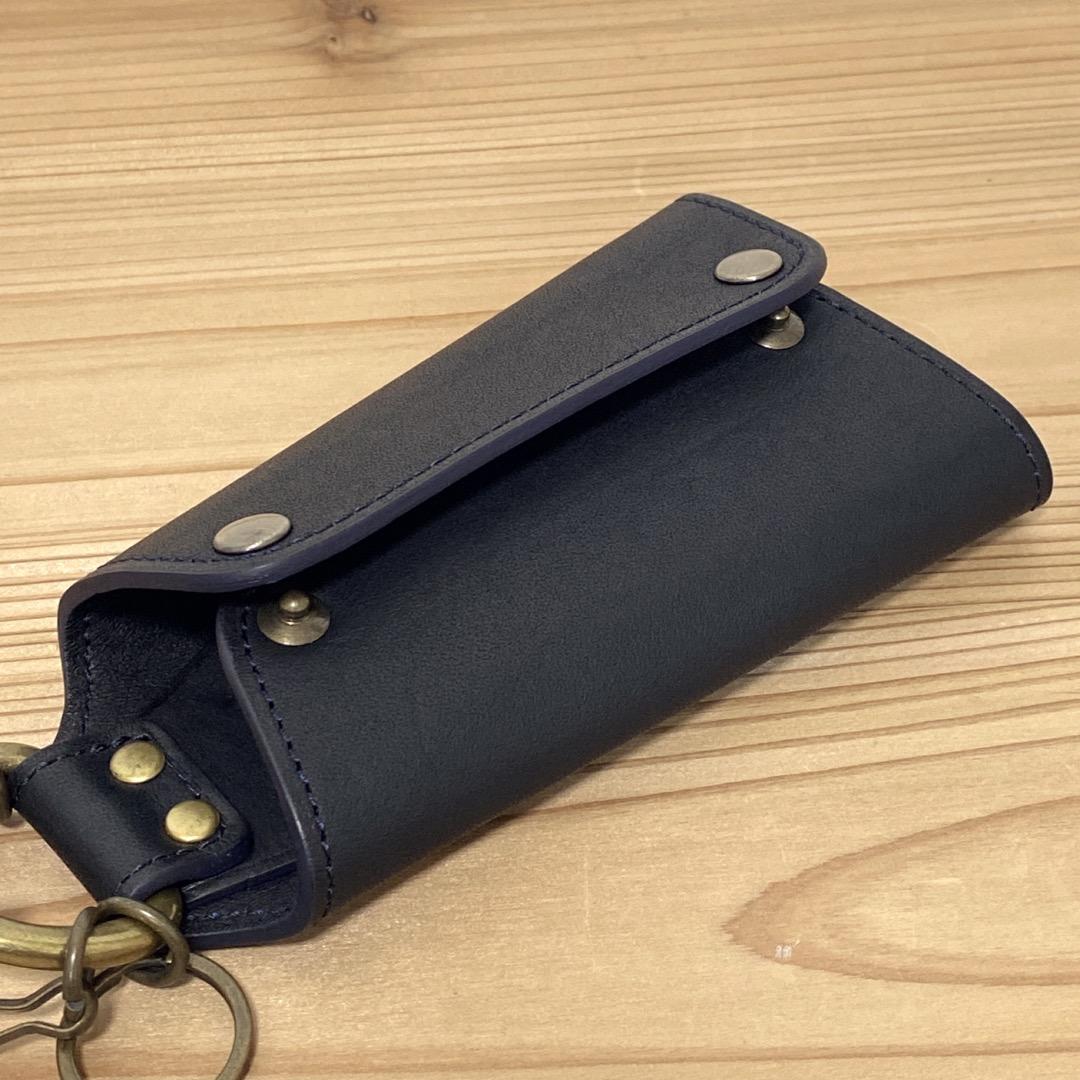 美品　土屋鞄　ビークル グリッピングキーケース　レザー　ダークインディゴ　日本製
