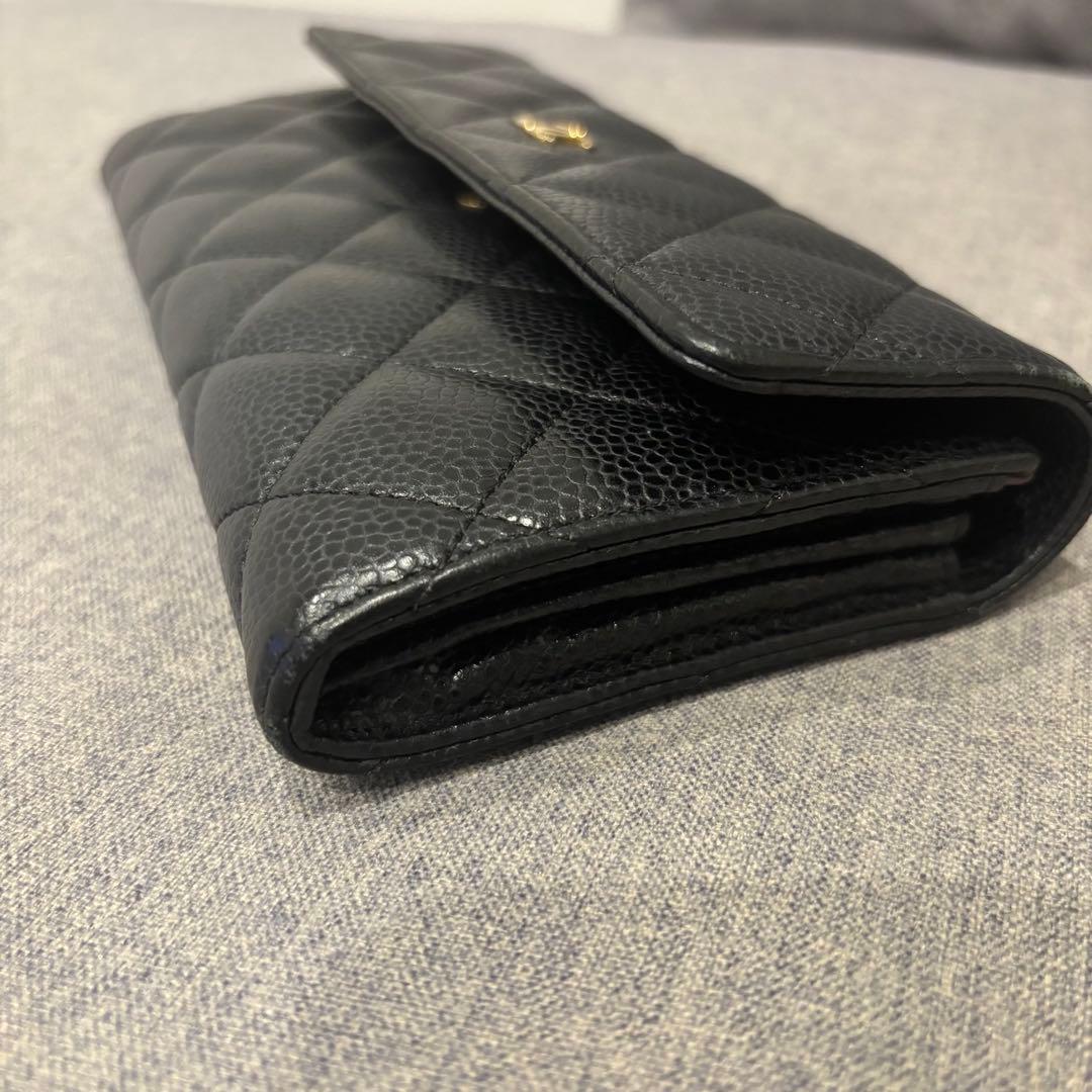 CHANEL シャネル マトラッセ キャビアスキン 長財布