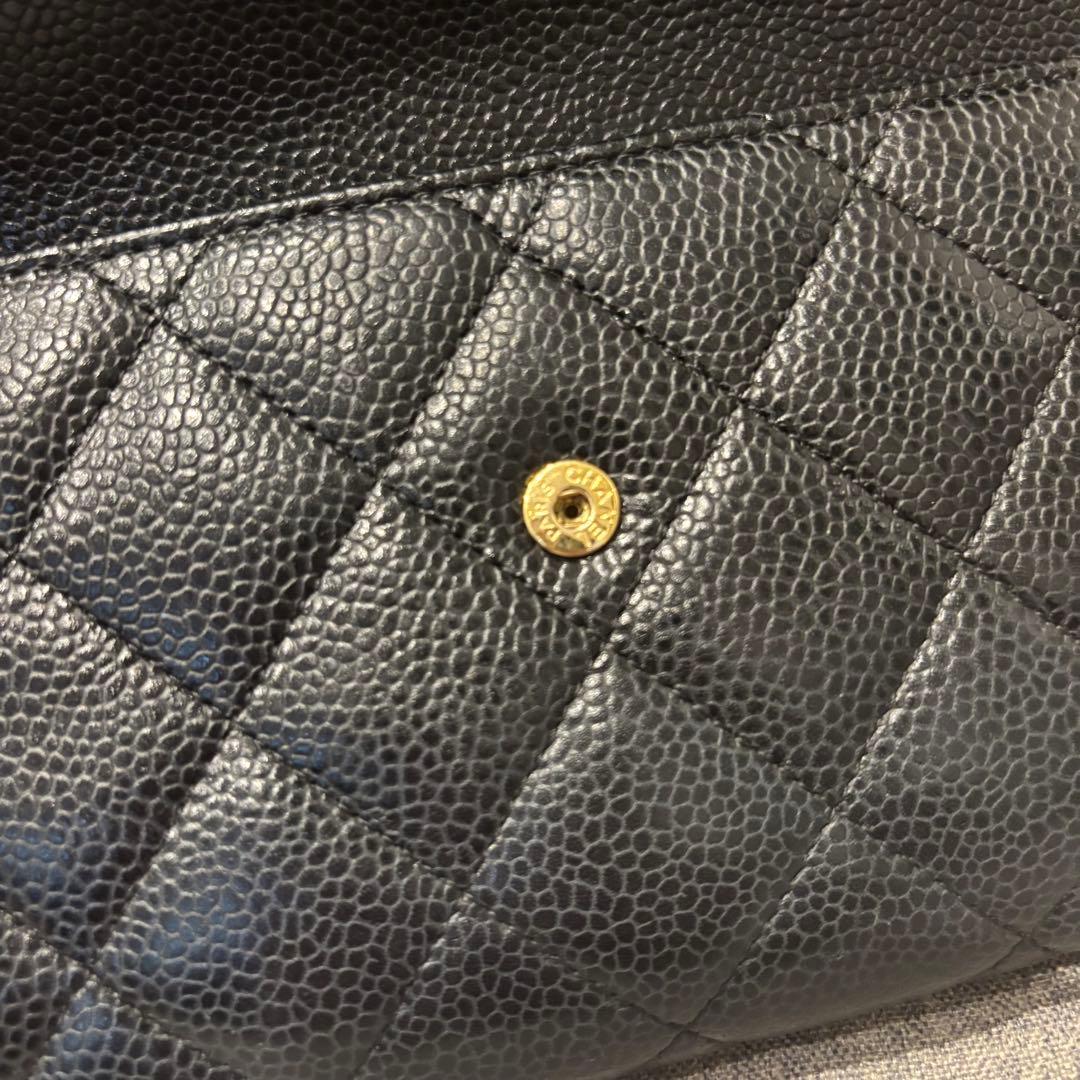 CHANEL シャネル マトラッセ キャビアスキン 長財布